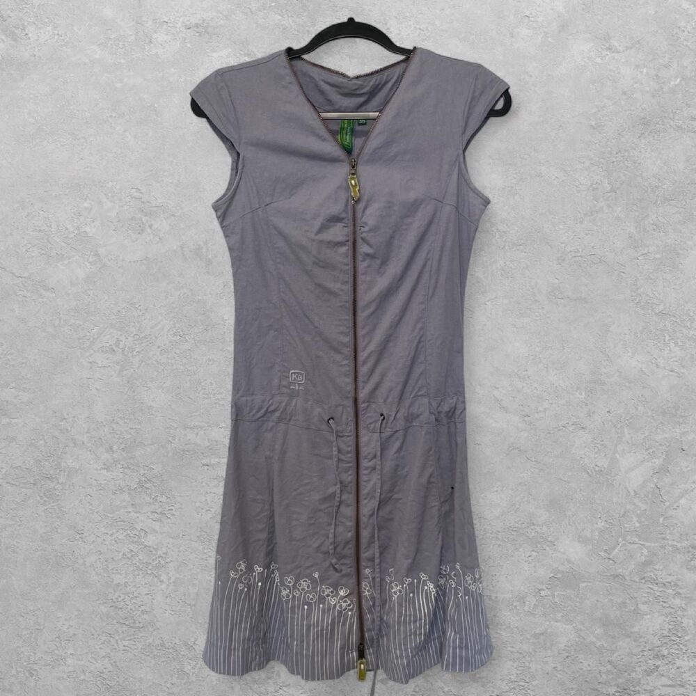 Kanabeach Biologik Hemp Zip Drop Waist Dress Light Purple 36